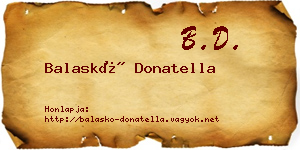 Balaskó Donatella névjegykártya
